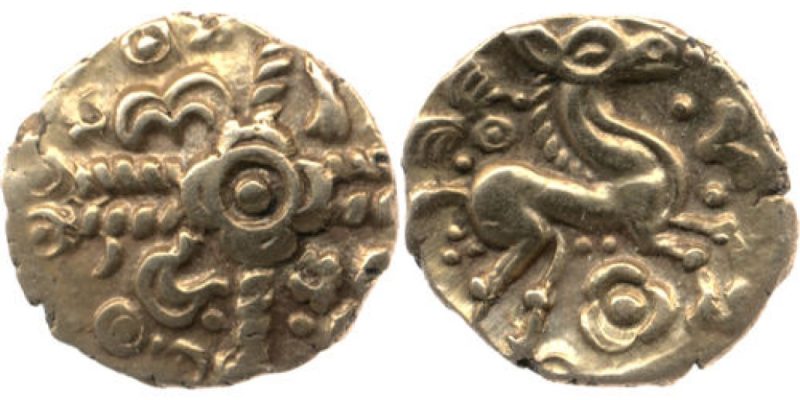 Gold Quarter Stater Atrebates Uninscribed Around 50 20 BC Aspect Ratio 800 400