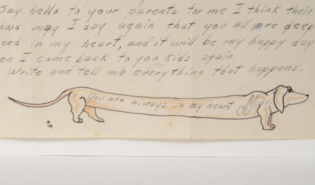 Object WWII US Army Letter Sausage Dog Aspect Ratio 1024 600