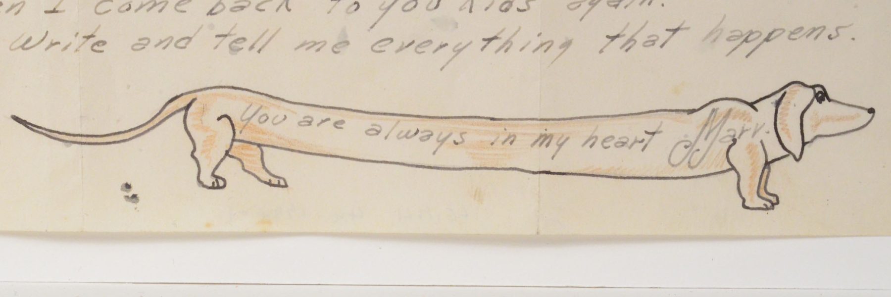 Object WWII US Army Letter Sausage Dog Aspect Ratio 1800 600