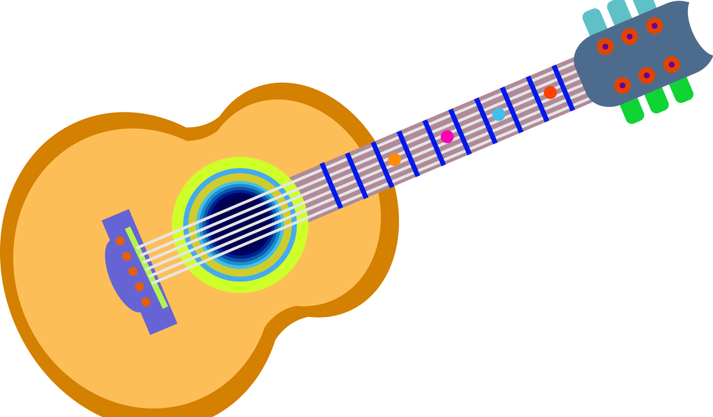 Acoustic Guitar Vector Image Scaled Aspect Ratio 1024 600