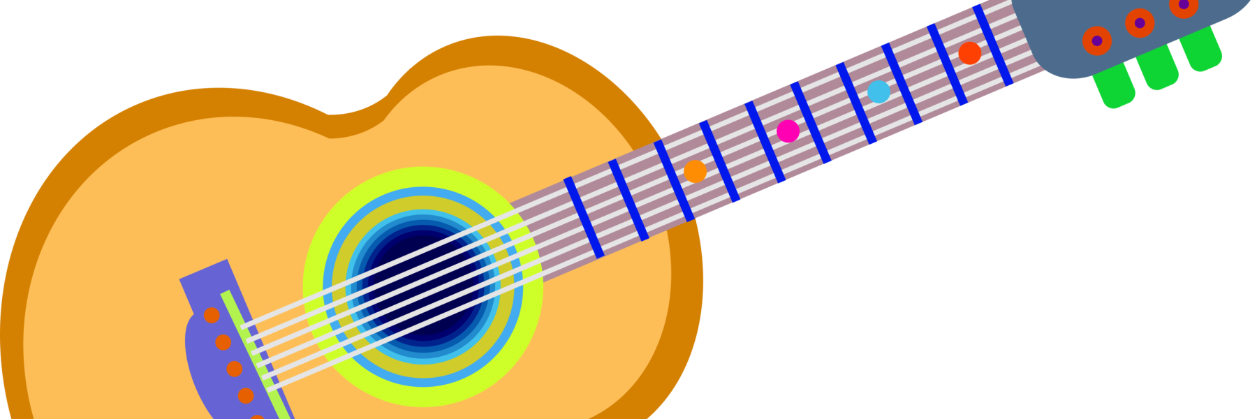 Acoustic Guitar Vector Image Scaled Aspect Ratio 1800 600