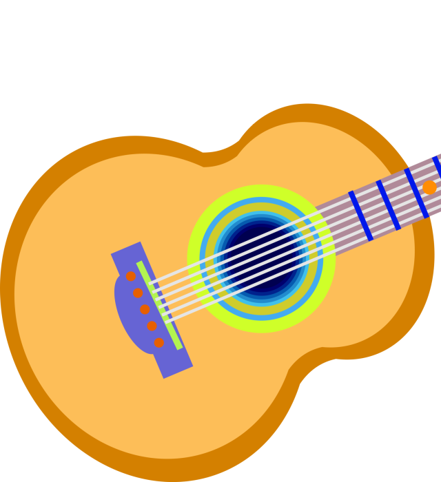 Acoustic Guitar Vector Image Scaled Aspect Ratio 640 700