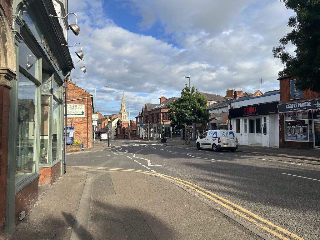 A modern street scene