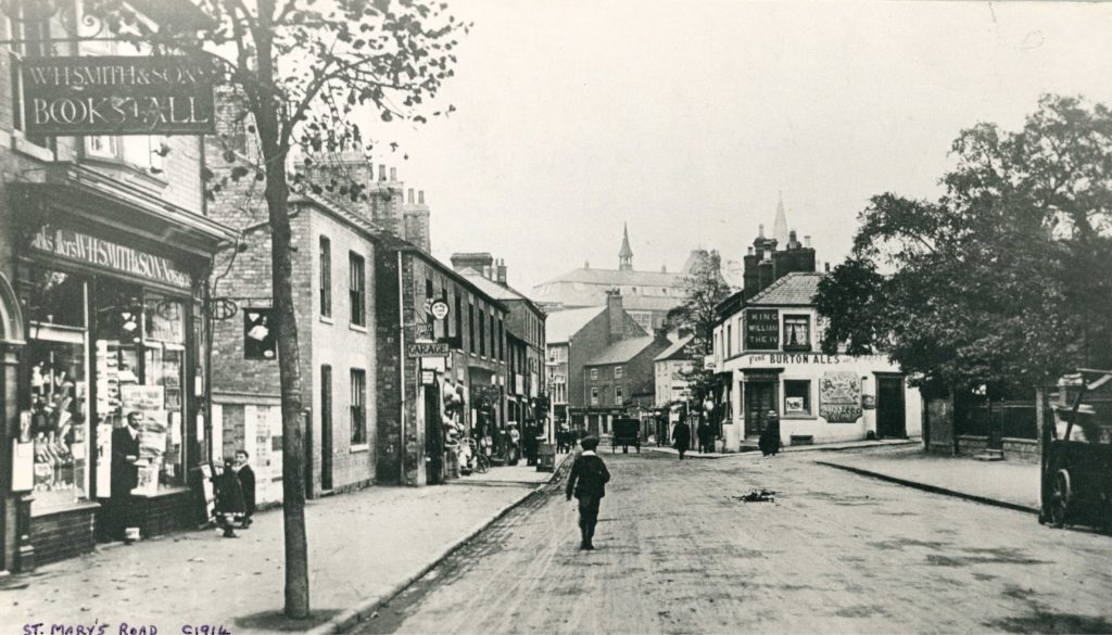 An old photograph of a street scene